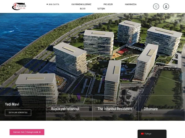 Çiğdem Emlak web sitesi