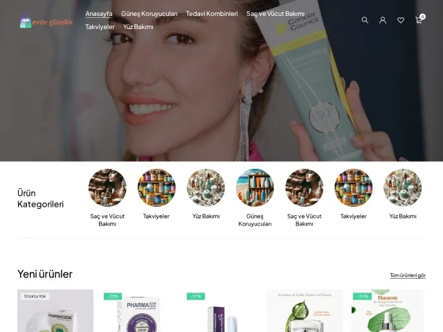 Evde Güzellik web sitesi