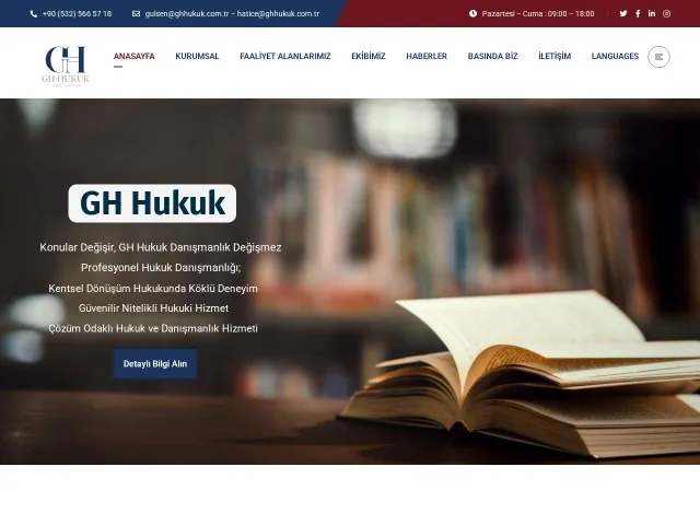 GH Hukuk web sitesi