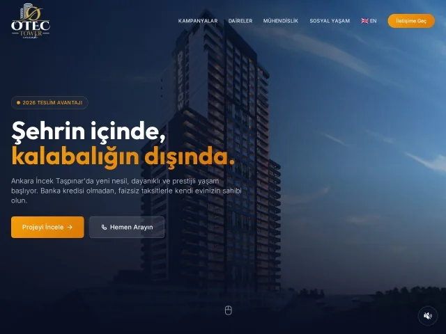 OTEC Tower web sitesi — Virelth